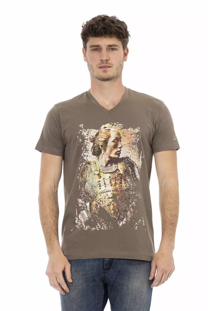 Braunes Herren-T-Shirt aus Baumwolle
