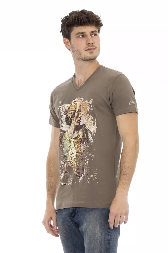 Braunes Herren-T-Shirt aus Baumwolle