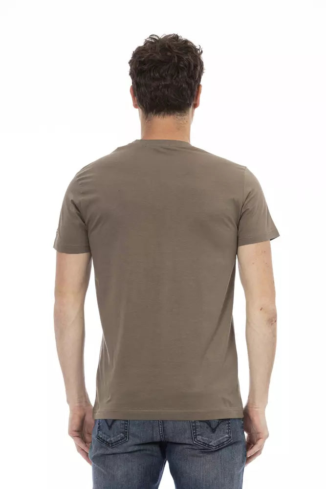 Braunes Herren-T-Shirt aus Baumwolle