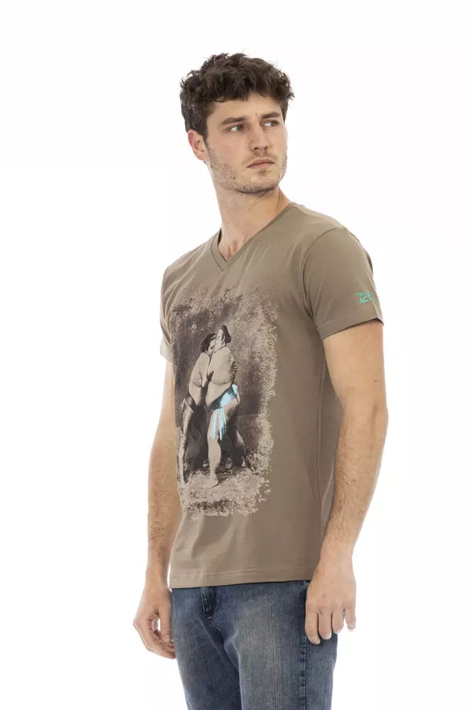 Braunes Herren-T-Shirt aus Baumwolle
