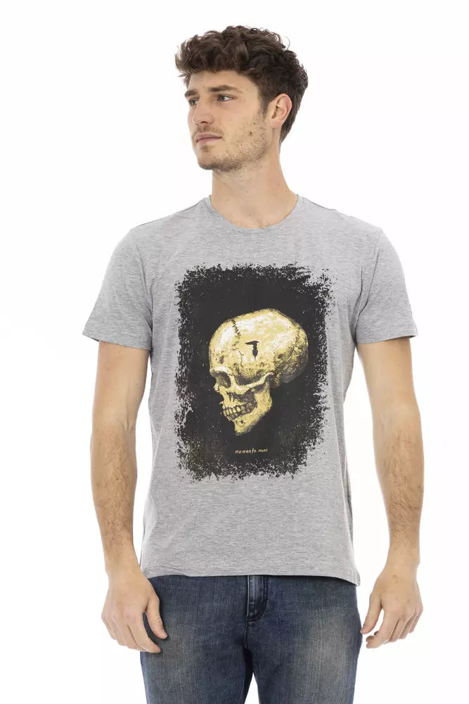 Graues Herren-T-Shirt aus Baumwolle