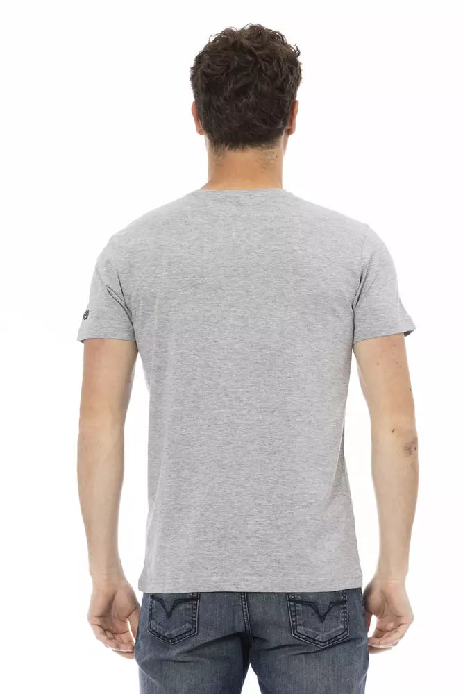 Graues Herren-T-Shirt aus Baumwolle