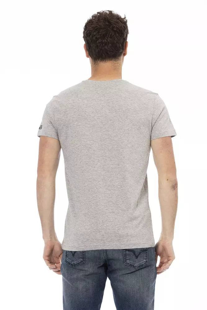 Graues Herren-T-Shirt aus Baumwolle