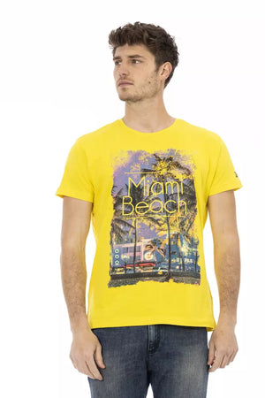 Gelbes Herren-T-Shirt aus Baumwolle