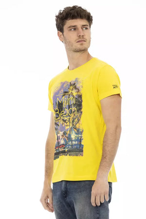 Gelbes Herren-T-Shirt aus Baumwolle