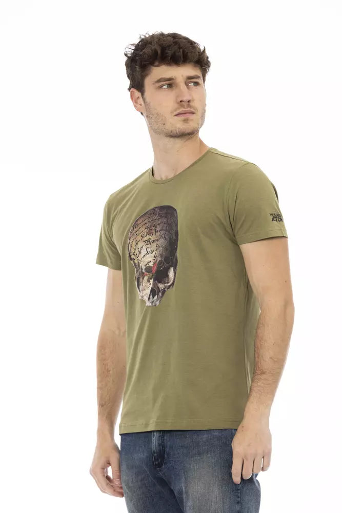 Grünes Herren-T-Shirt aus Baumwolle