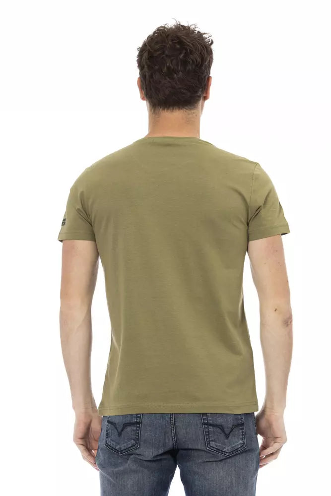 Grünes Herren-T-Shirt aus Baumwolle