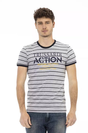 Graues Herren-T-Shirt aus Baumwolle