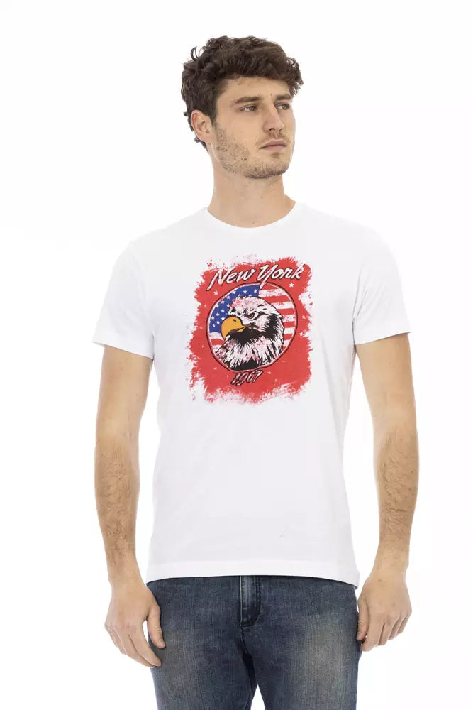 Weißes Herren-T-Shirt aus Baumwolle