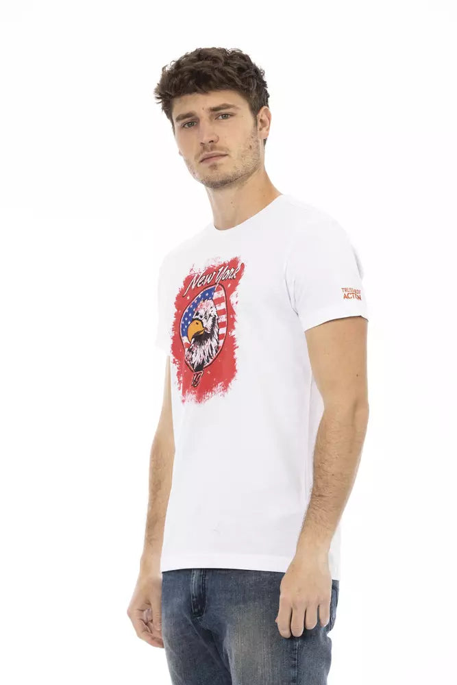 Weißes Herren-T-Shirt aus Baumwolle