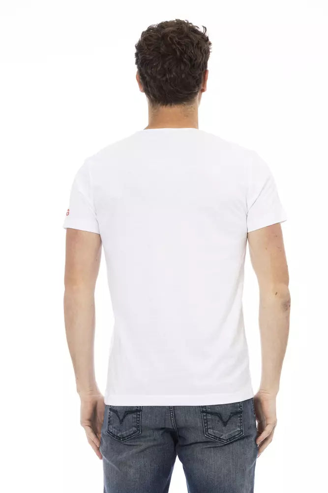 Weißes Herren-T-Shirt aus Baumwolle