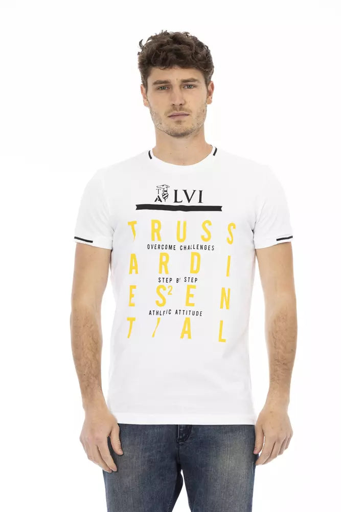 Weißes Herren-T-Shirt aus Baumwolle