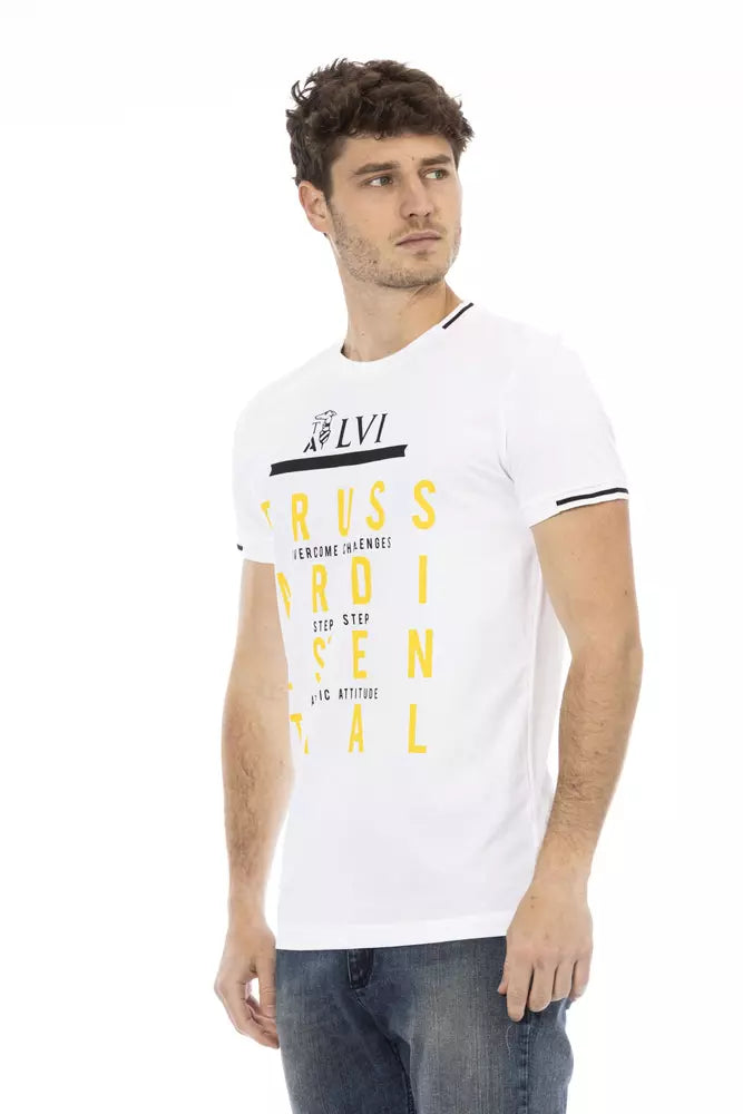 Weißes Herren-T-Shirt aus Baumwolle