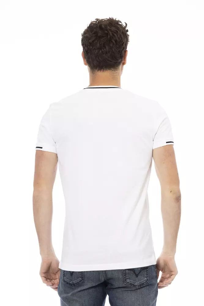 Weißes Herren-T-Shirt aus Baumwolle