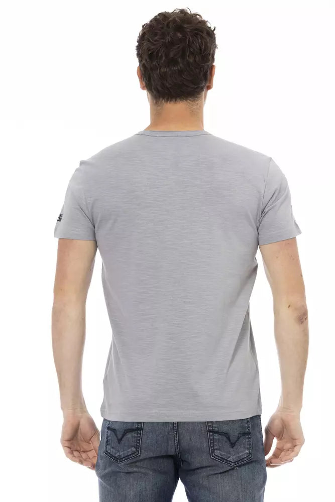 Graues Herren-T-Shirt aus Baumwolle