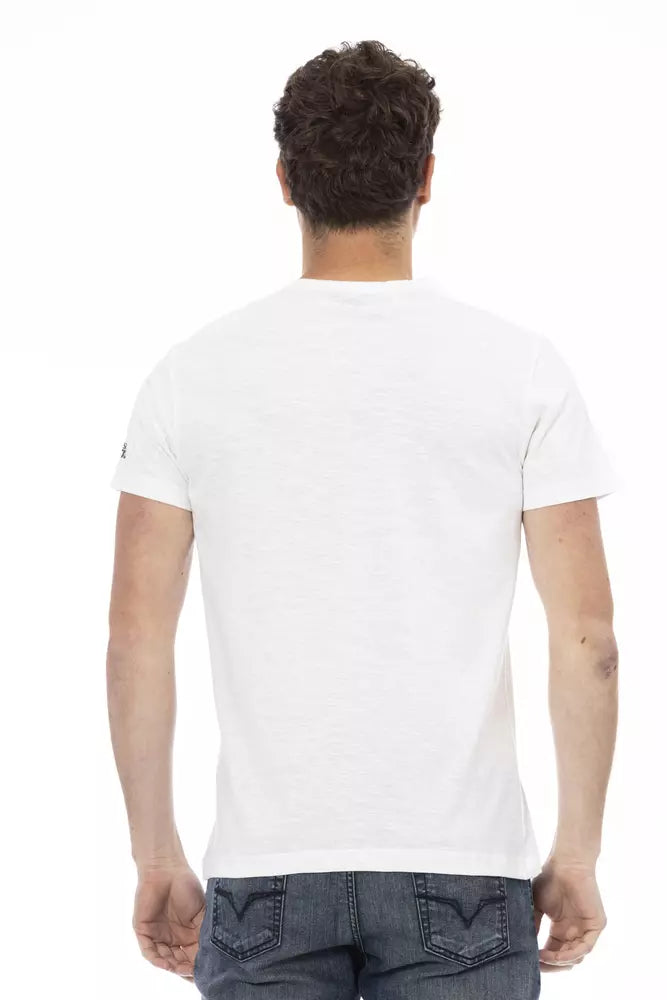 Weißes Herren-T-Shirt aus Baumwolle