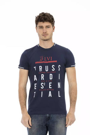 Blue Cotton Men's T-Shirt