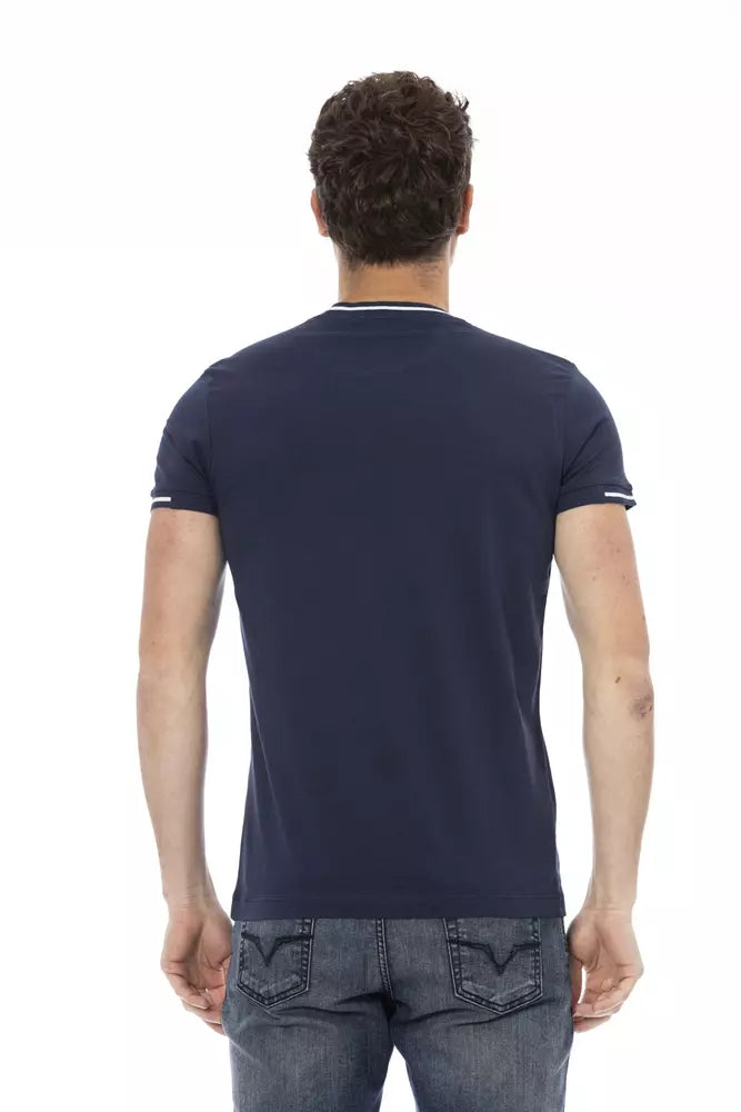 Blue Cotton Men's T-Shirt