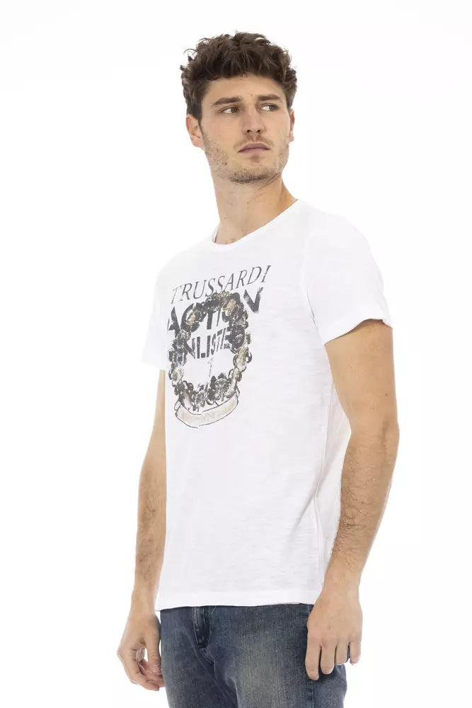 Weißes Herren-T-Shirt aus Baumwolle