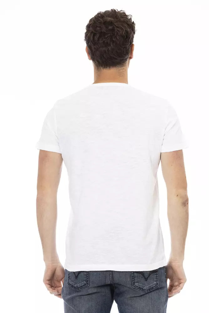 Weißes Herren-T-Shirt aus Baumwolle