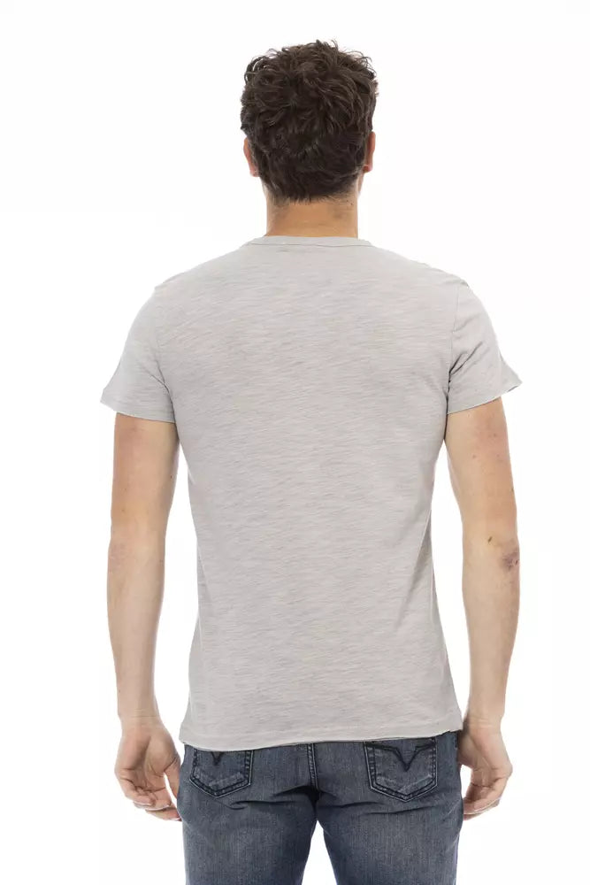 Graues Herren-T-Shirt aus Baumwolle