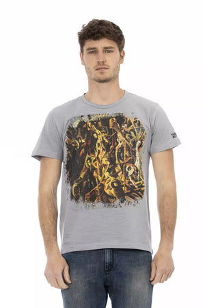 Graues Herren-T-Shirt aus Baumwolle