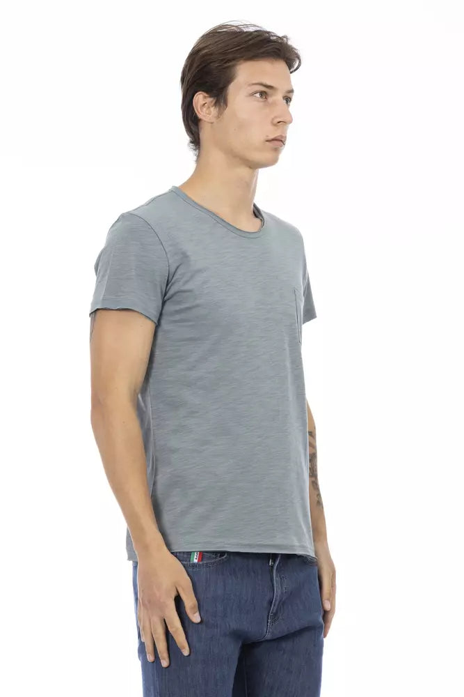 Graues Herren-T-Shirt aus Baumwolle