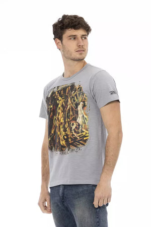 Graues Herren-T-Shirt aus Baumwolle
