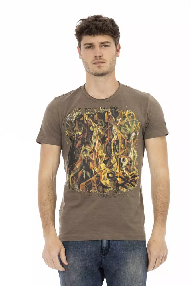 Braunes Herren-T-Shirt aus Baumwolle