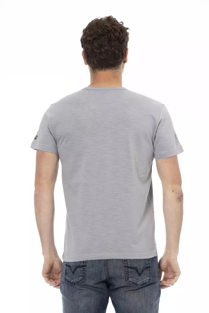 Graues Herren-T-Shirt aus Baumwolle