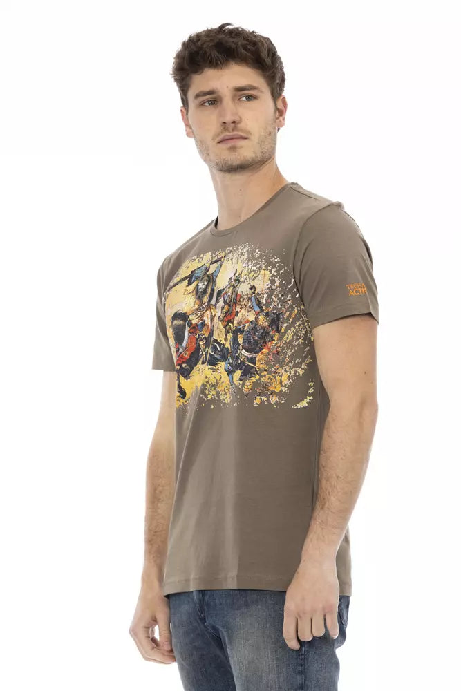 Braunes Herren-T-Shirt aus Baumwolle