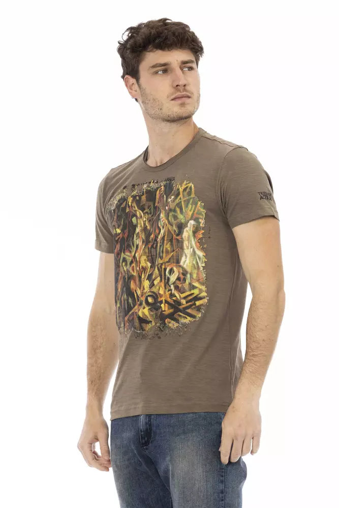 Braunes Herren-T-Shirt aus Baumwolle
