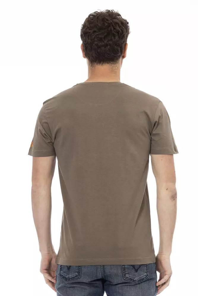 Braunes Herren-T-Shirt aus Baumwolle