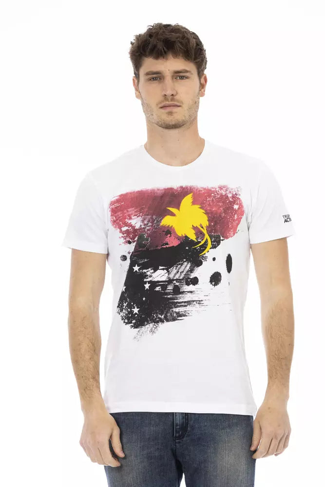 Weißes Herren-T-Shirt aus Baumwolle