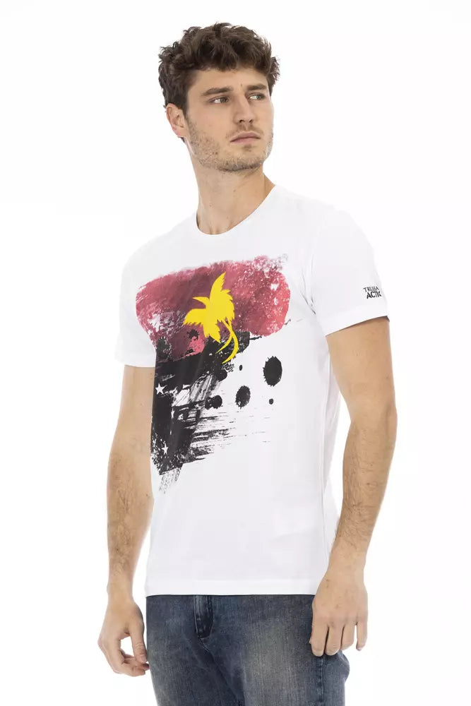 Weißes Herren-T-Shirt aus Baumwolle