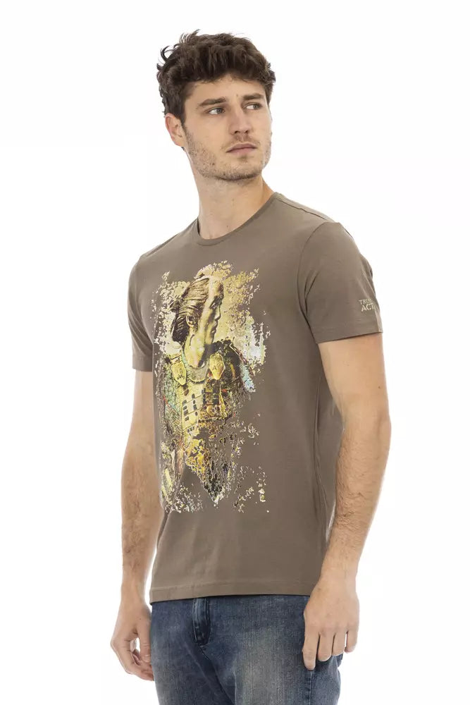 Braunes Herren-T-Shirt aus Baumwolle