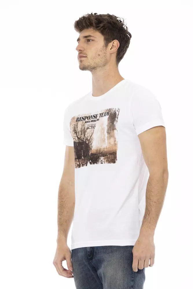 Weißes Herren-T-Shirt aus Baumwolle