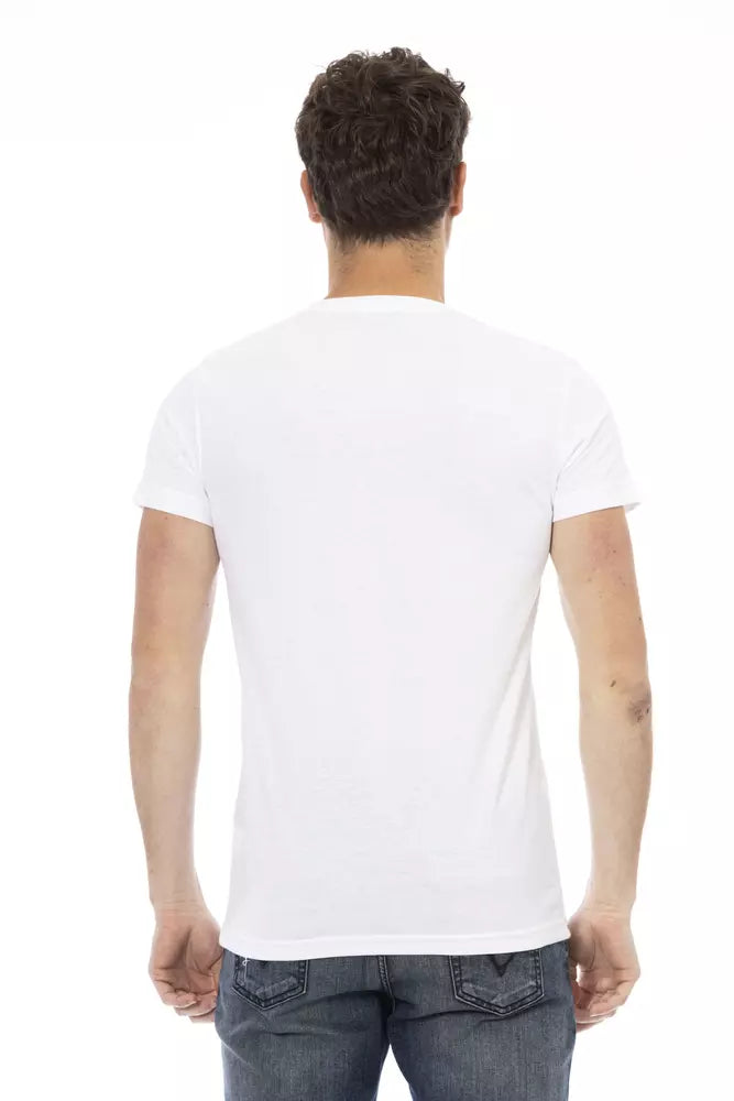 Weißes Herren-T-Shirt aus Baumwolle