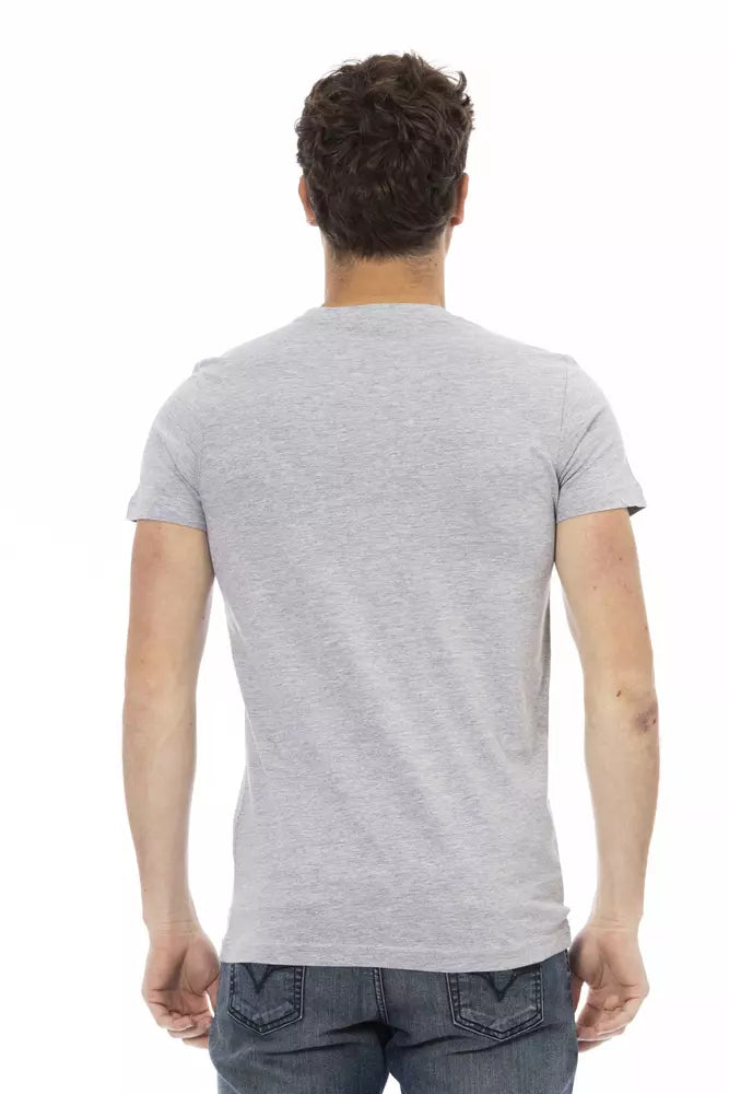Graues Herren-T-Shirt aus Baumwolle