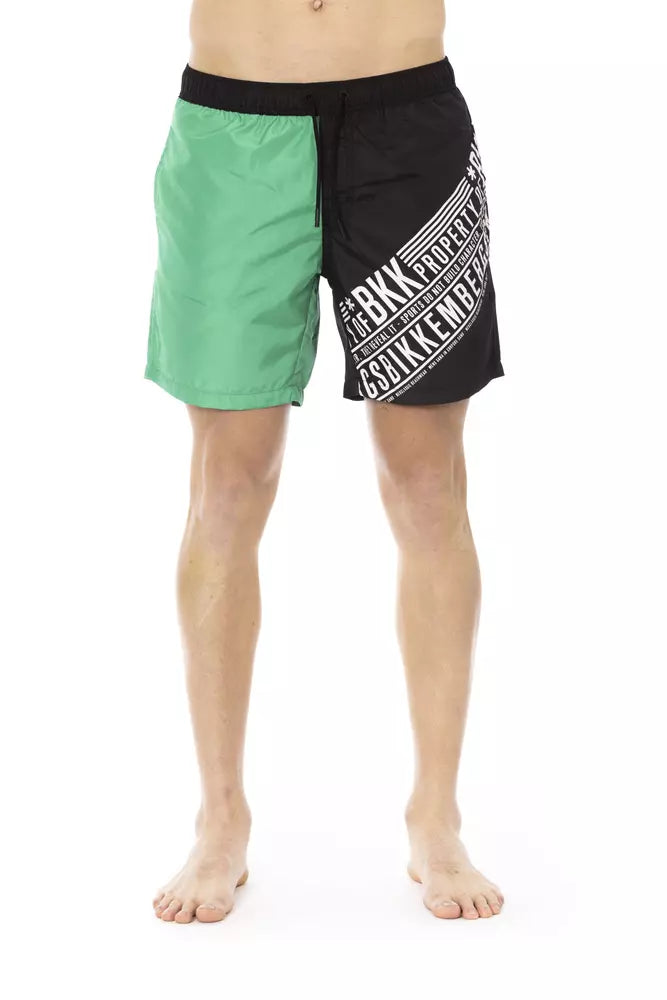 Grüne Polyester Badeshorts für Herren