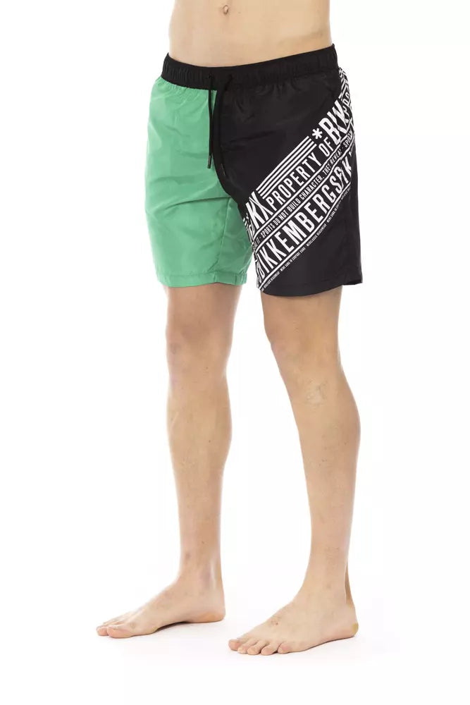 Grüne Polyester Badeshorts für Herren