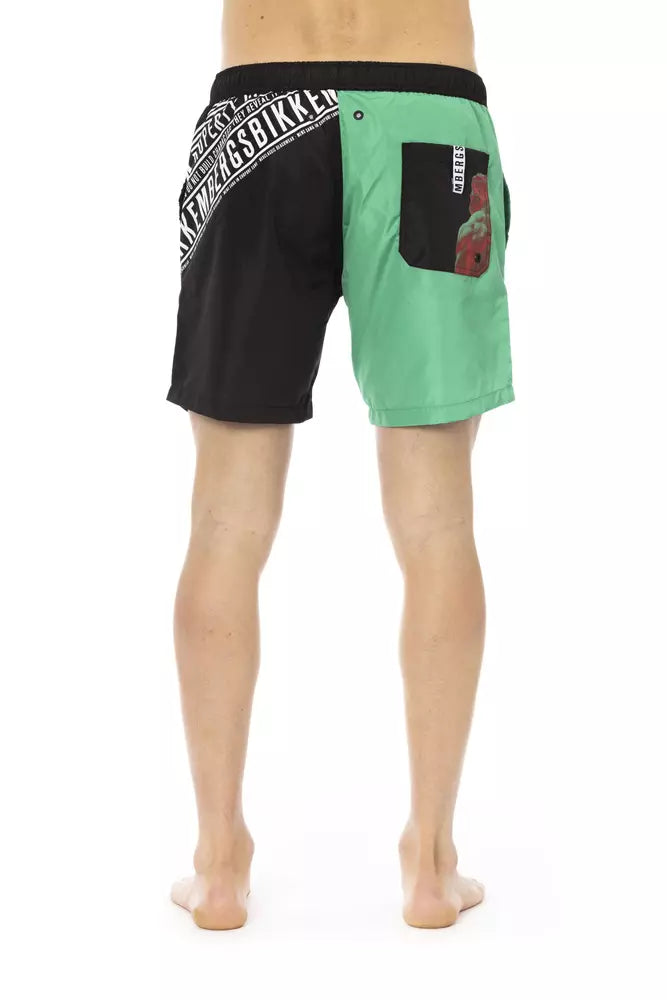 Grüne Polyester Badeshorts für Herren