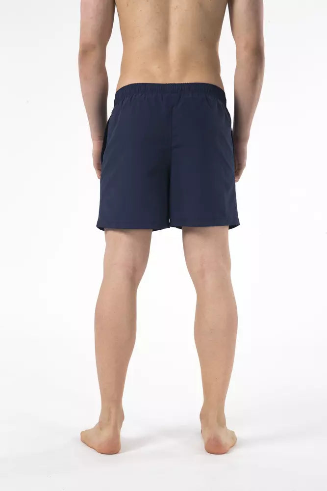 Blaue Nylon-Badeshorts für Herren