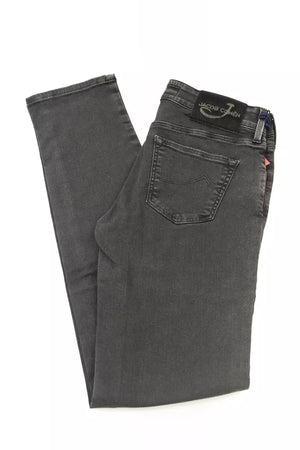 Schwarze Damenjeans aus Baumwolle