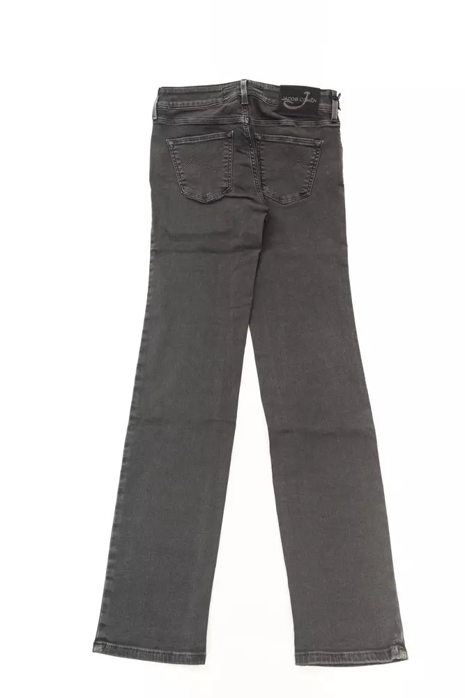 Schwarze Damenjeans aus Baumwolle