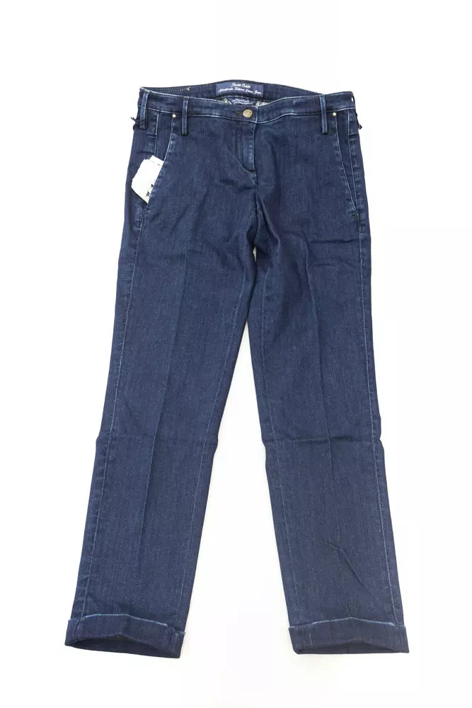 Blaue Baumwolljeans für Damen