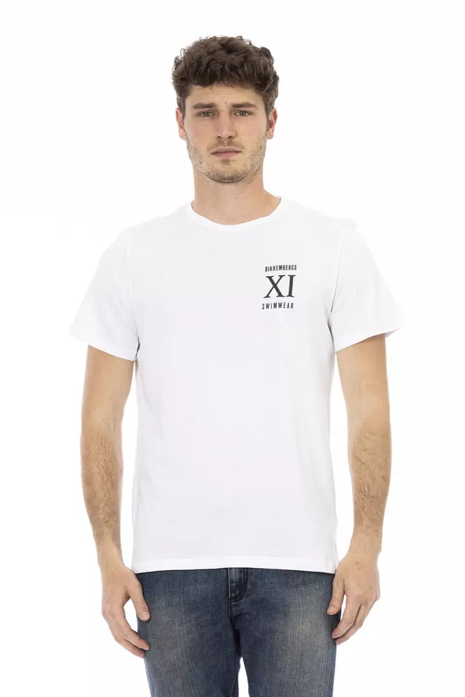 Weißes Herren-T-Shirt aus Baumwolle