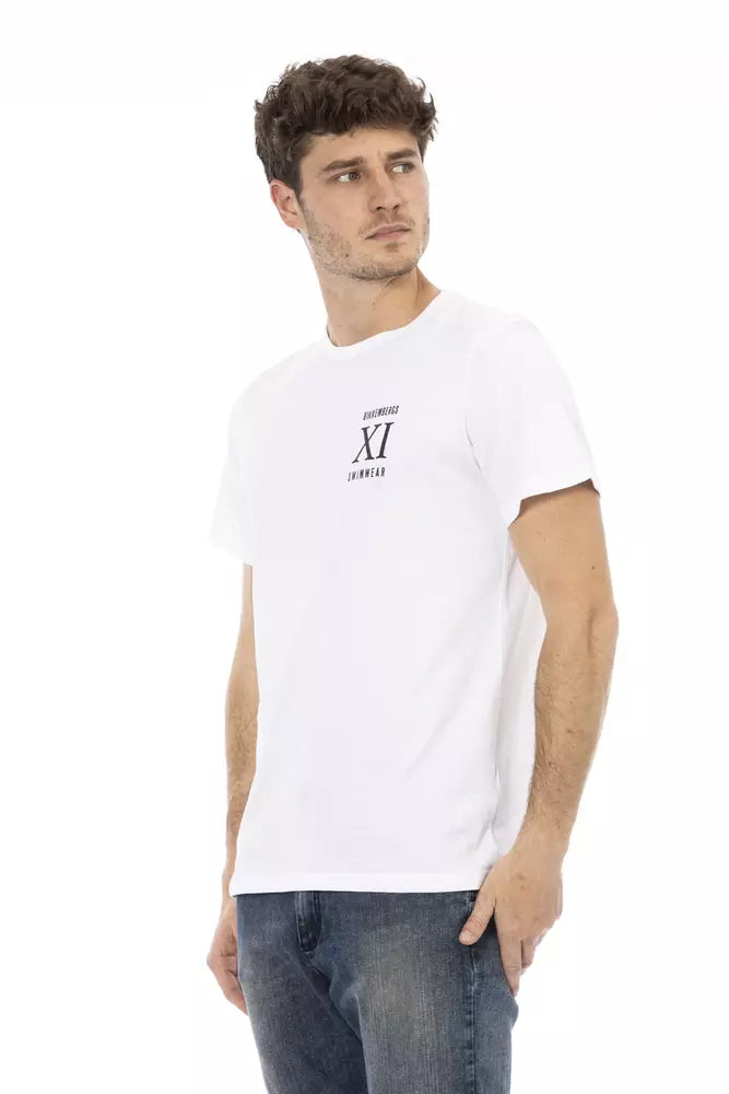 Weißes Herren-T-Shirt aus Baumwolle