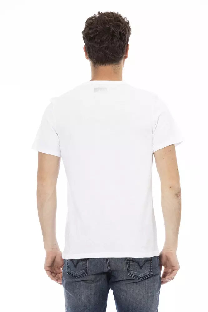 Weißes Herren-T-Shirt aus Baumwolle