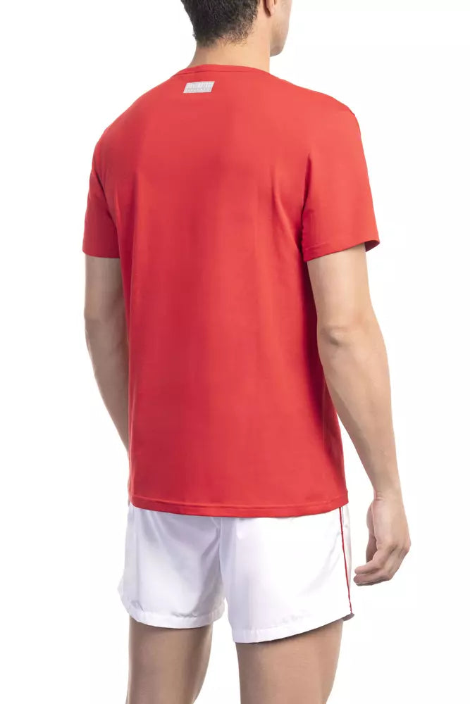 Rotes Herren-T-Shirt aus Baumwolle